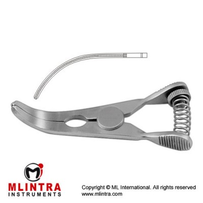 Glover Atrauma Bulldog Clamp Curved Stainless Steel, 6.5 cm - 2 1/2"